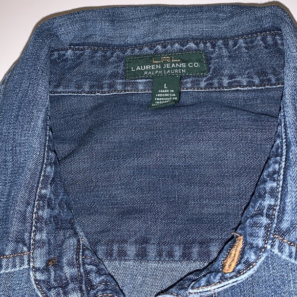 LRL Lauren Jeans Co. Ralph Lauren Vintage Denim Tunic - Women’s Size Large - Picture 8 of 11